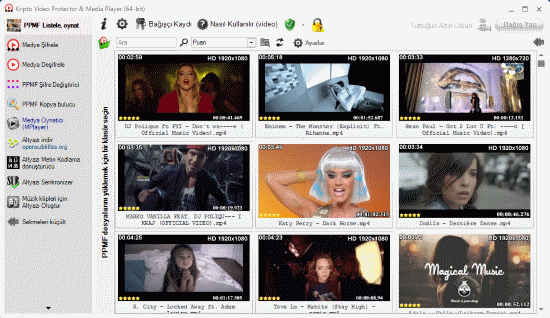 Kripto video protector Video, ses ve resim şifreleme programı ana ekran görüntüsü thumbnail