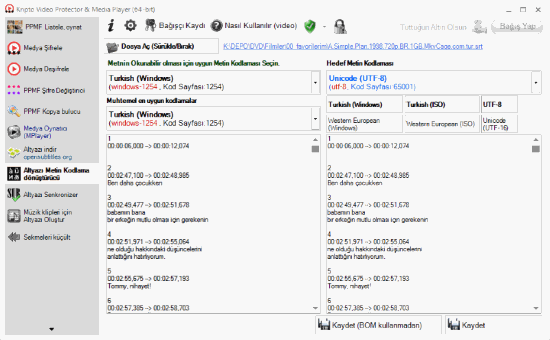 Metin kodlama dönüştürücü ana ekran görüntüsü thumbnail