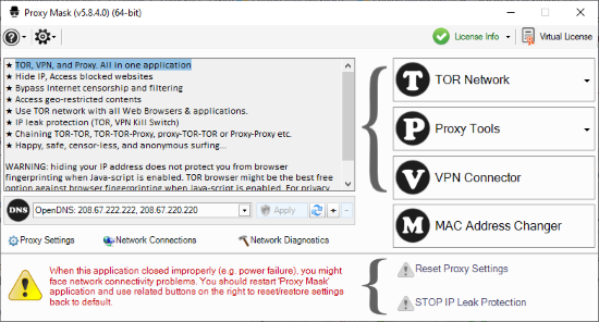 Proxy Mask main window
