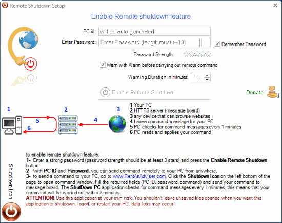 Shutdown PC remotely