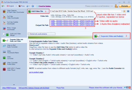 Extract Audios from Videos (lossless) FREE
